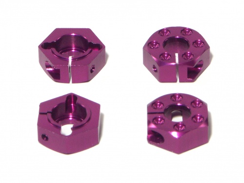 HPI 86142 - Aluminum Hex Wheel Hub (14mm / Clamp Type / Purple / 4pcs) (Savage)