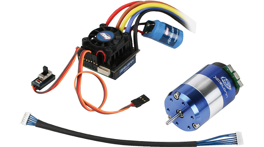 Losi LOSB9553 - 1-10 Sensored Brushles 17.5T Motor & ESC Combo Set 