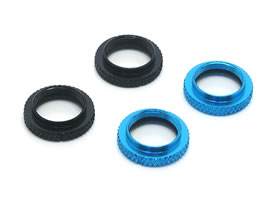 Square TGE-112AB - Shock Spring Adjuster, Tamiya Blue (Tamiya)  