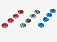 Square STB-12ER - Damper Spring End Retainer, Red (Tamiya TRF)