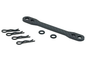 Square TGE-14C - Graphite Body Mount Support, 100mm (Tamiya TRF-416, TB-Evo 5)