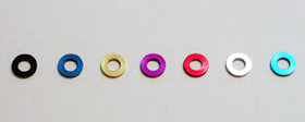 Square SGE-910R - 1.0mm Spacer, Red, 8pcs. 
