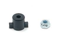 Square STA-27HBK - Alum Ball Diff Nut Holder, Black (Tamiya TA05, TA04, TB Evo 3/4, TRF414, 415)