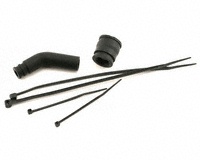 Traxxas 5245X - Pipe Coupler, Molded (Black)/ Exhaust Deflecter (Rubber, Black)/ Cable Ties