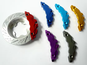 Square TRX-22BY - lum Brake Disc with Caliper, Yokomo Blue (for Transmitter Steering Wheel)
