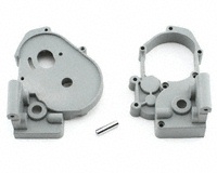 Traxxas 3691A - Gearbox Halves with Idler Shaft (Gray)