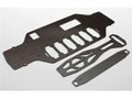 ABC 24123 - Graphite Main Chassis, Upper Deck  & Battery  Holder Plate Set (Genetic)