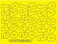 Parma 10793 - Paint Mask - RC Numbers Design