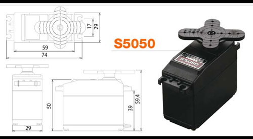 Futaba S5050 - Digital Servo, High Torque, Metal Gear, Dust and Water Resistant 