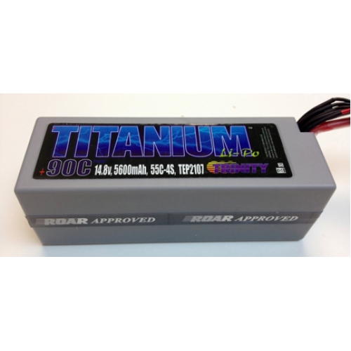 Trinity TEP2107 - 14.8V 5600mAh 55C 4S Titanium Li-Po Battery Pack, Deans Plug