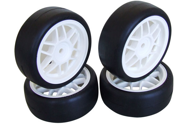 Kawada CT41A241 - Glued 24° Tires on 24mm 6-Mesh Wheel 4pcs 