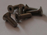 Square STI-3/4 - Titanium Hex Countersunk Inch Screw 4-40 x 3/4 6pcs.