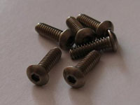 Square NTI-11/32 - Titanium Hex Button Inch Screws 4-40 x 11/32 6pcs.