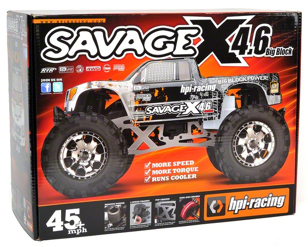 HPI 109083 - RTR Savage X 4.6 Silver / Black Body
