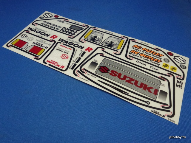 HPI S-6002 - Suzuki Wagon R Decal Sheet (1:10 Mini Size)