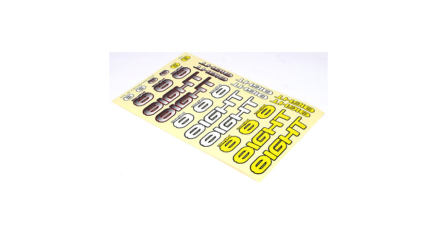Losi LOSA8370 - 8ight Logo Sticker Sheet: 8B