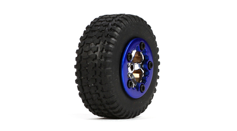 Losi LOSB1592 - Tires, Mounted, Blue (1:24 Micro SCT)