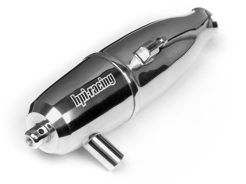 HPI 86159 - 15+ Alum Tuned Pipe, Left Mount, Polished (Firestorm 10-T)