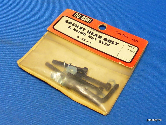 Du-Bro 130 - Socket Head Bolt & Blind Nut Sets 6-32 x 1