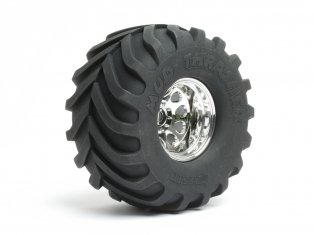 HPI 4707 - Mounted Mud Thrasher Tires on Classic King Wheel Chrome