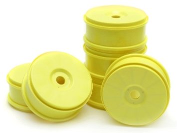 Hot Bodies HBC8095f - 1/8 Buggy Dish Wheel Yellow 6pcs (Lightning 2 Sport / RR / Pro)
