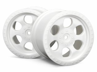 HPI 3115 - 6 Spoke Wheel White 83x56mm, 14mm Hex Hub, 2pcs