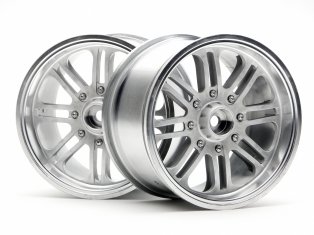 HPI 3139 - 8 Spoke Wheel Matte Chrome 83x56mm 2pcs *DISCONTINUED*