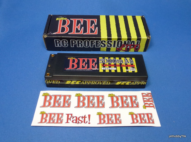 Trinity NE5240BI - Killer Bee Lipo Pack 2S 5000mAh 40C Bullet