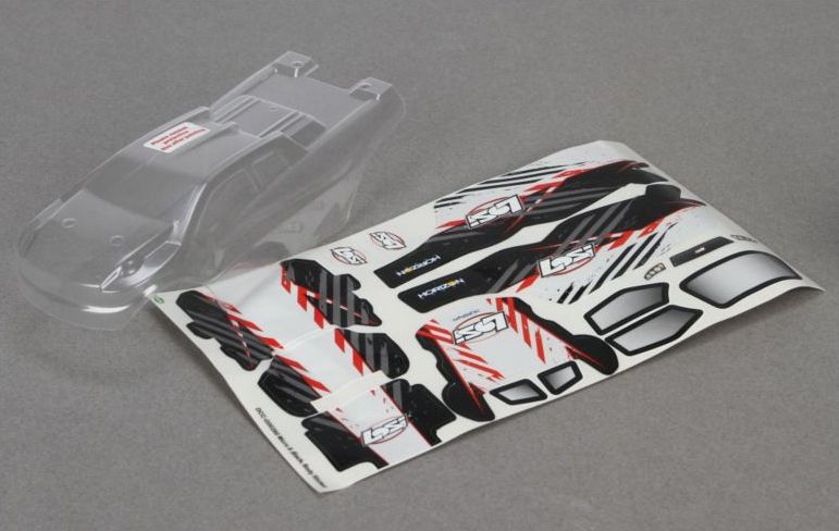 Losi LOSB1777 - Micro Truggy Body Set, Clear