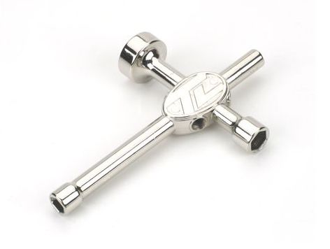 Losi LOSB4603 -4-Way Wrench Steel (17mm, 10mm, 8mm, 1/4 inch (LST)