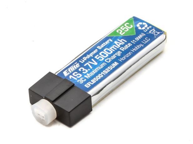 E-flite EFLB5001S25UM - 500mAh 1S 3.7V 25C LiPo Battery