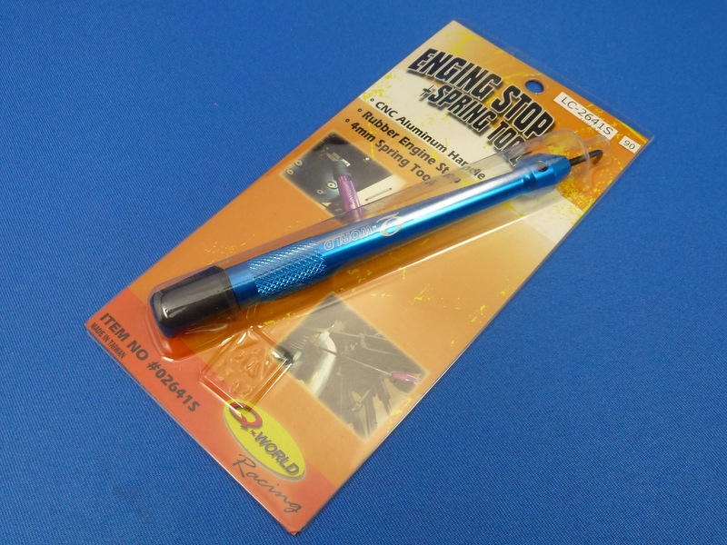 Q-World LC-2641S-Blue - Auminum Engine Safety Stop with Manifold Spring Tool Blue