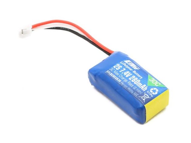 E-Flite EFLB2802S30 - 280mAh 2s 7.4v 30c Li-Po Battery