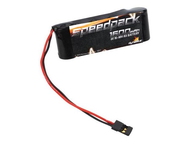 Dynamite DYN1452 - 6V 1600mAh NiMH Receiver Pack, 5 Cell Flat 
