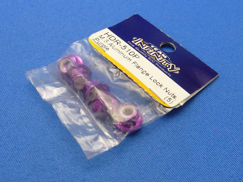 Team Infinity HDR-510P - M5 Aluminum Flange Lock Nuts, Purple