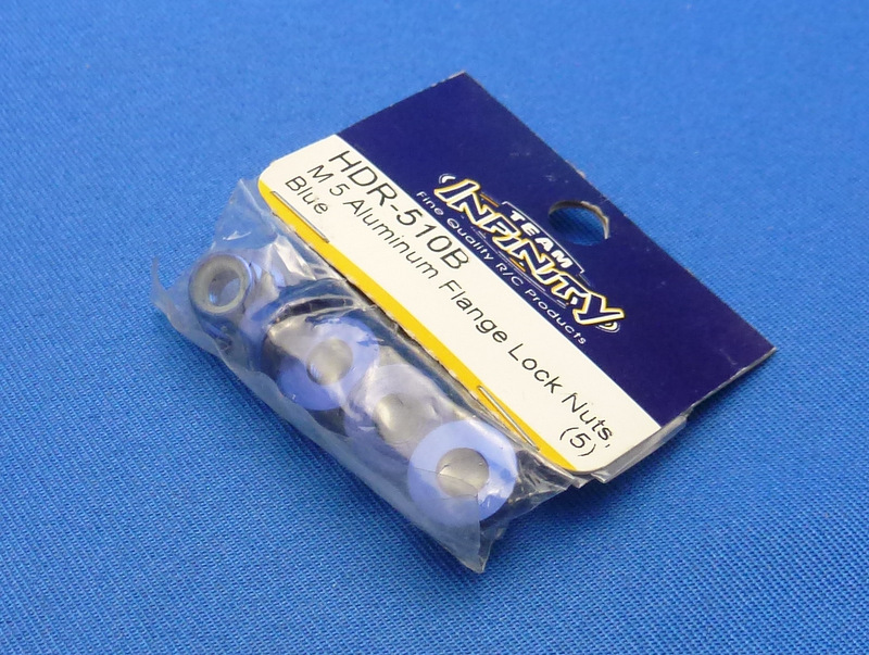 Team Infinity HDR-510B - M5 Aluminum Flange Lock Nuts, Blue