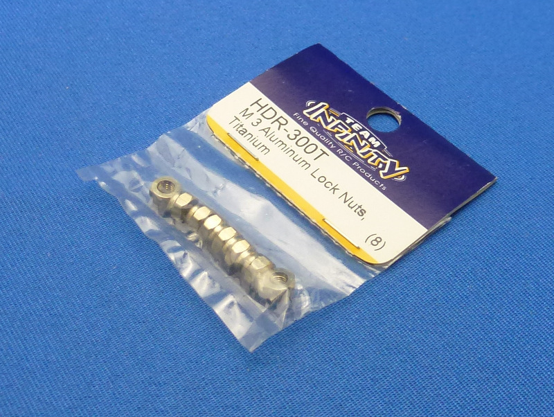 Team Infinity HDR-300T - M3 Aluminum Lock Nuts Titanium Color 8pcs