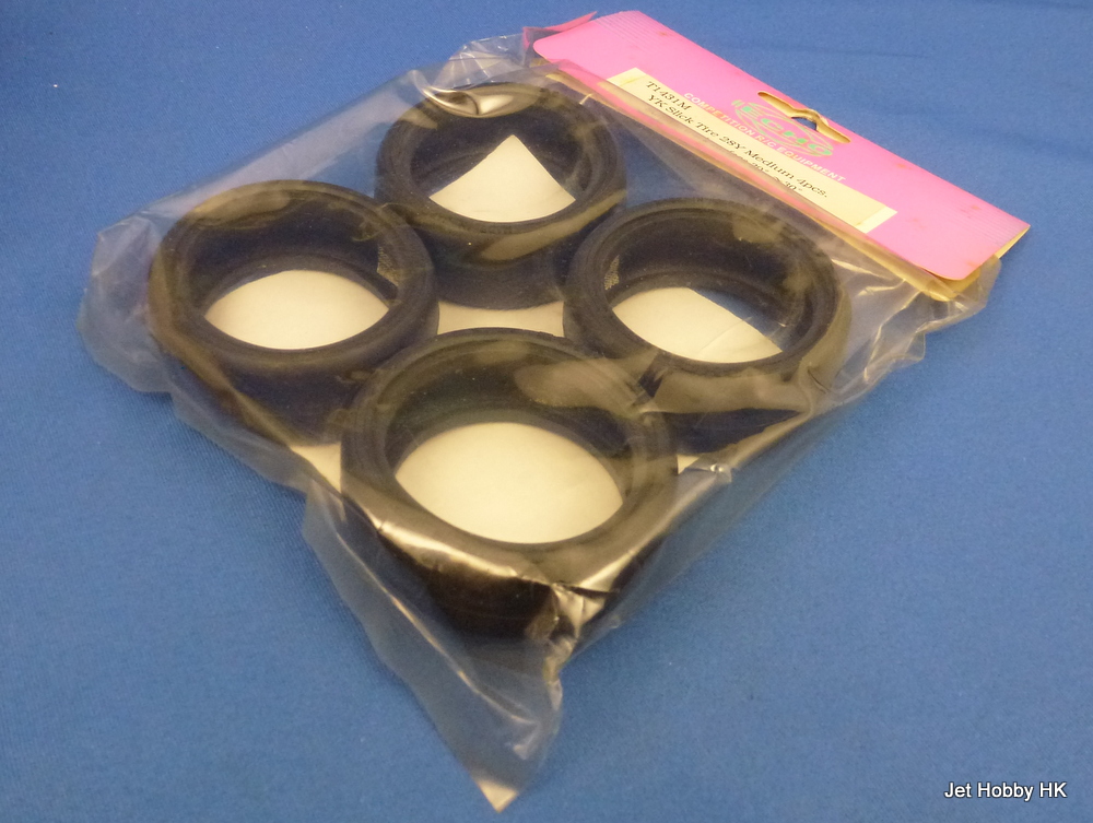 Echo T1431M - YK Slick Tire Medium 4pcs, Standard Track Surface 20°~30°