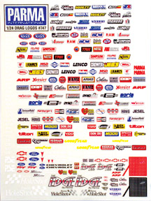 Parma 747 - 1/24 Drag Logos 6x8 inches