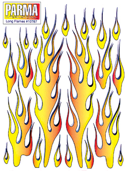 Parma  10767 - Long Flames 6x8 inches Decal