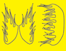 Parma 10832 - Paint Mask, Outlined Flame
