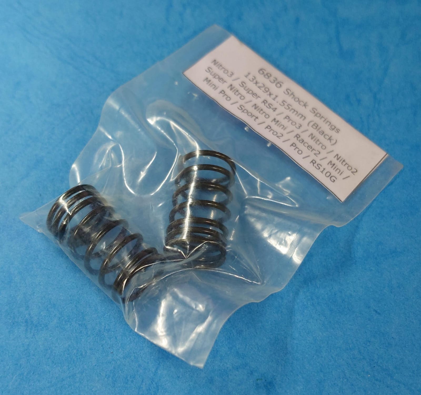 HPI 6836 - Shock Springs 13x29x1.55mm Black (Nitro2, Nitro3, Pro3, Super RS4)
