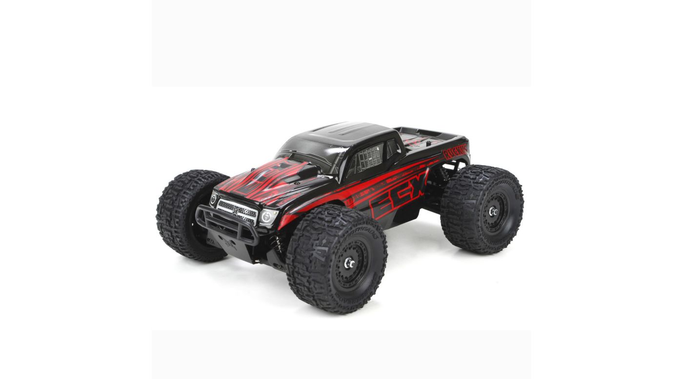ECX ECX01000T1 - 1/18 Ruckus 4WD Monster Truck RTR, Black/Red