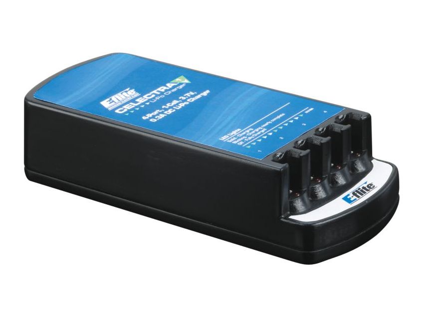 E-Flite EFLC1004 - Celectra 4-Port 1S 3.7V 0.3A DC Lipo Charger