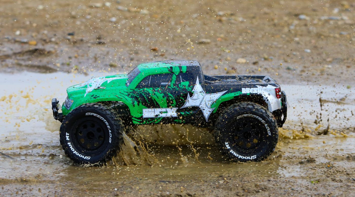 ECX ECX03031T2 - 1/10 Ruckus 2WD Monster Truck RTR,  Green/Black