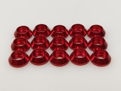 Q-World Q-313R - 3mm Alum Washer for Cap Screw Red