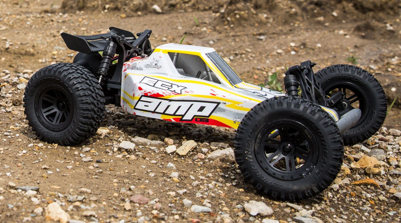 ECX ECX03029T1 - 1/10 AMP DB 2WD Desert Buggy RTR, Black/Yellow