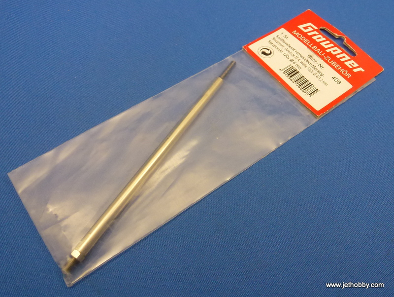Graupner 408 - Marine Prop Shaft with nickelplated Brass Stern Tube, Threaded M4