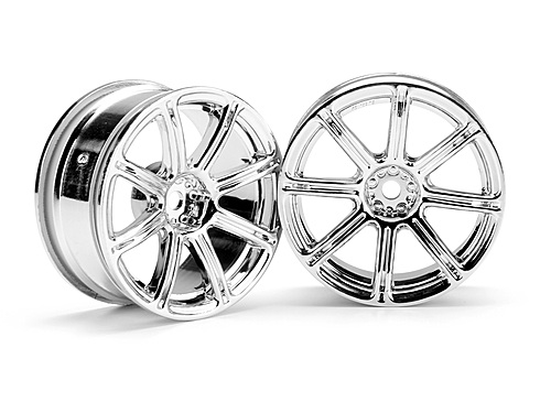 HPI 3300 - Work Emotion XC8 Wheel 26mm Chrome (3mm Offset)