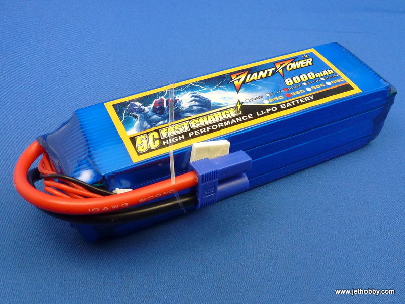 Giant Power 6000-4S-35C-EC5 - Lipo Battery 6000mAh 14.8v  35C EC5